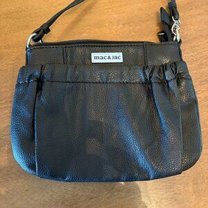 NWOT Mac & Jac Faux Leather Black Wristlet.
